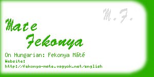 mate fekonya business card
